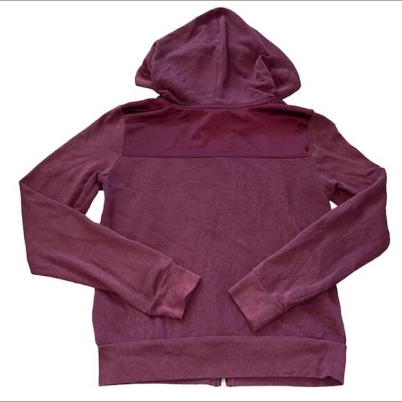 Vintage Y2k 1990's PINK Burgandy Floral Dog Long Sleeve Full Zip Hoodie Medium - Picture 6 of 16